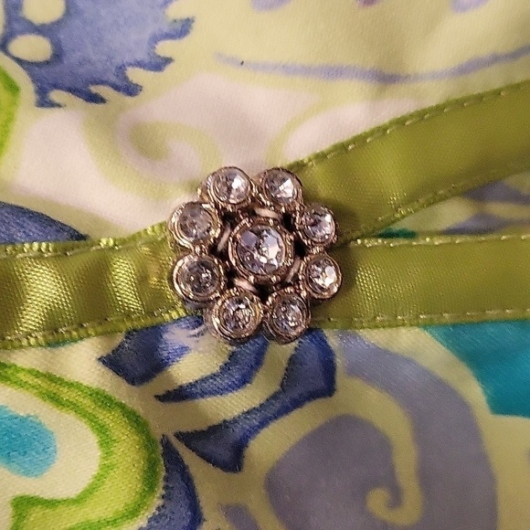 Vintage Ninety Skirt with Rhinestone Button and Ribbon Detail - Size 6 - Picture 4 of 8